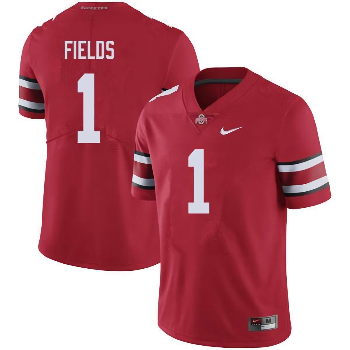 Justin Fields Ohio State Buckeyes Men's NCAA #1 Nike Red College Stitched Football Jersey VWJ5656IV